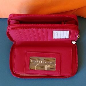 NEW double zipper Relativity organizer wallet